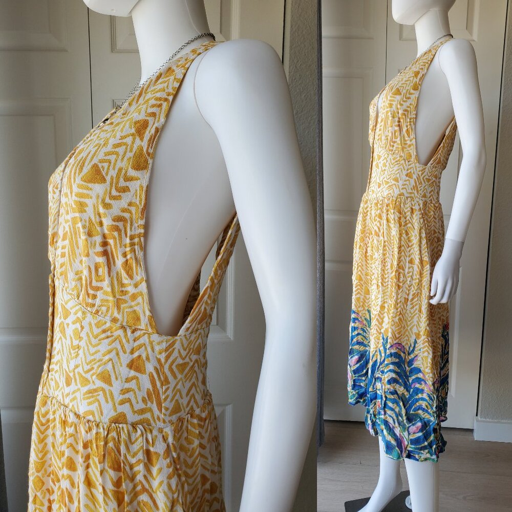 Free people yellow midi dress - Picture 5 of 9